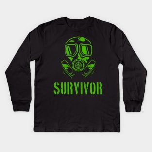 Survival Mask Survivor Kids Long Sleeve T-Shirt